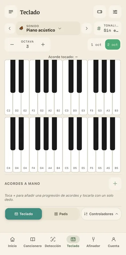 Vista previa de la aplicación : Teclado