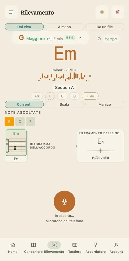 Anteprima dell’app : Riconoscimento